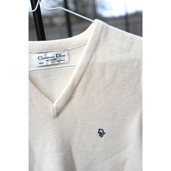 Christian Dior Monsieur V Neck Sweater Vest Logo - Picture 2 of 6